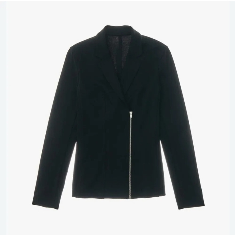 Helmut Lang Black Zip front Women's blazer